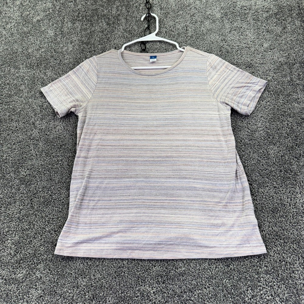 Old Navy Shirt Womens S Multicolor Stripe Luxe Jersey Soft T Shirt Tee Summer